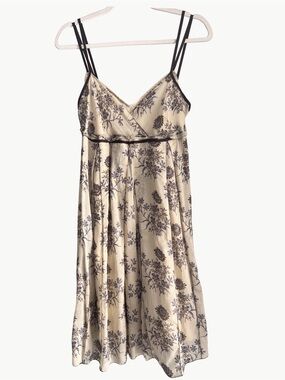 Max Studio Special Edition Y2K Floral Silk Lined Babydoll Slip Dress Small